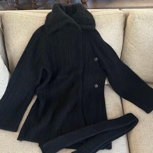Giorgio Armani Black Cowl Neck Sweater
